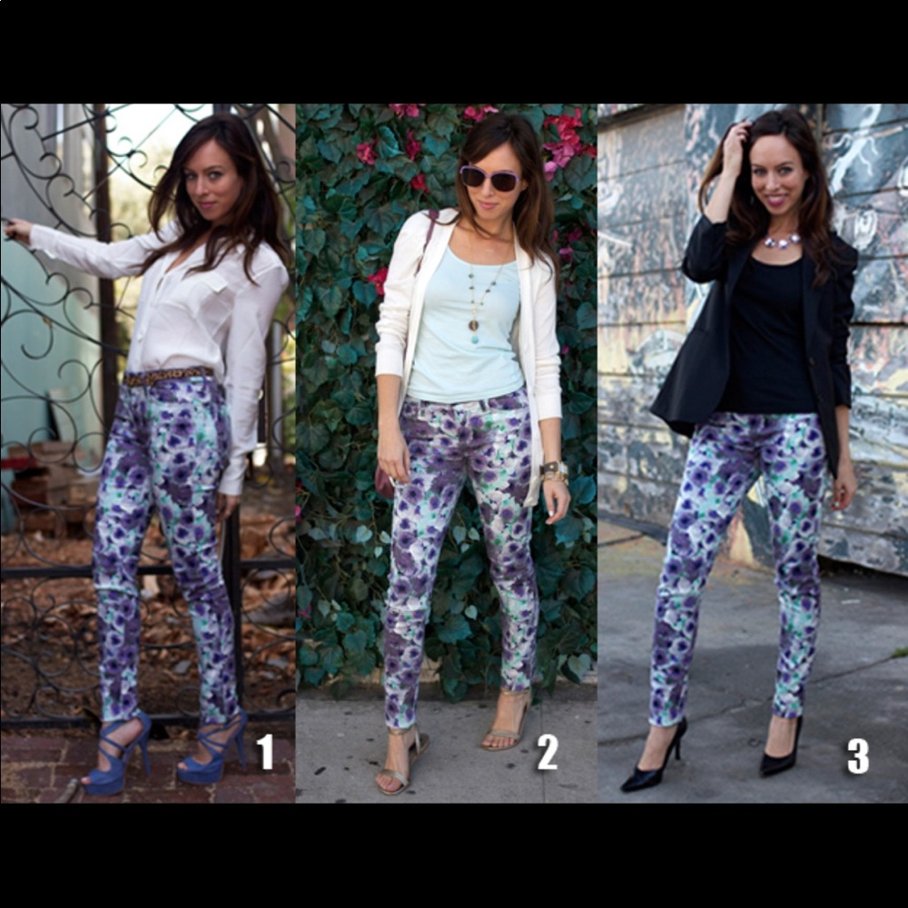 Joe’s Jeans Floral Printed Skinny Jeans EUC